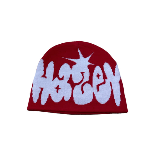 Riot Red Starburst Beanie